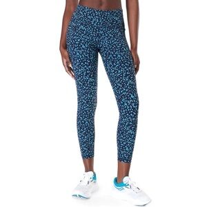 NEW SWEATY BETTY BLUE PRINTED WORKOUT LEGGINGS
